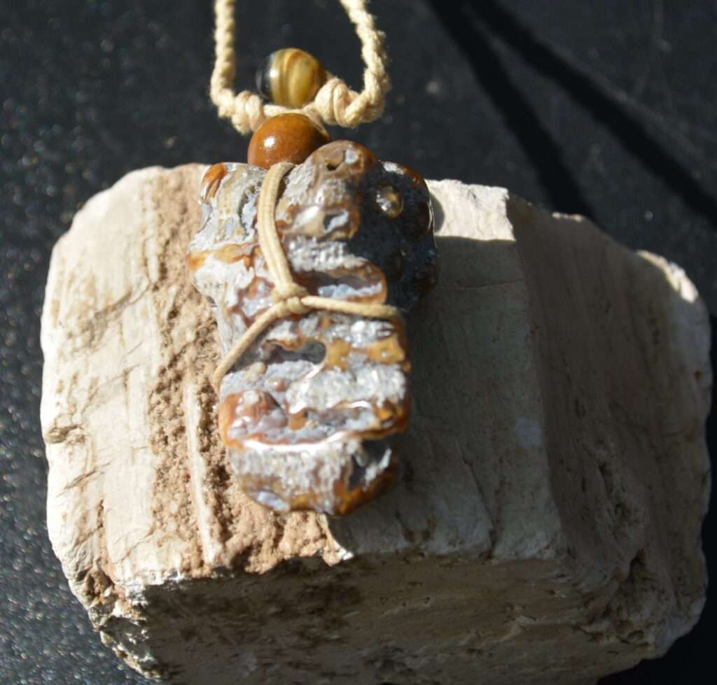 Agatized Coral Necklace-Ancient Earth/Fossil