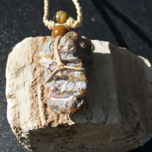 Agatized Coral Necklace-Ancient Earth/Fossil